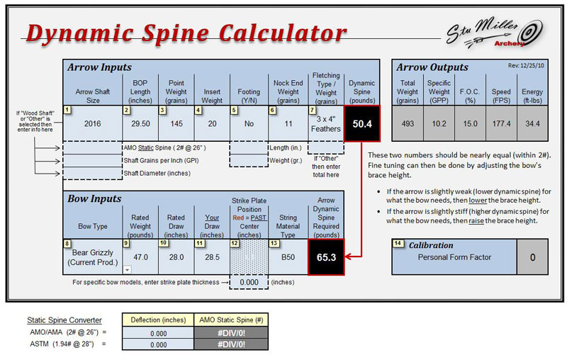 Stu Miller's Dynamic Spine Calculator download page